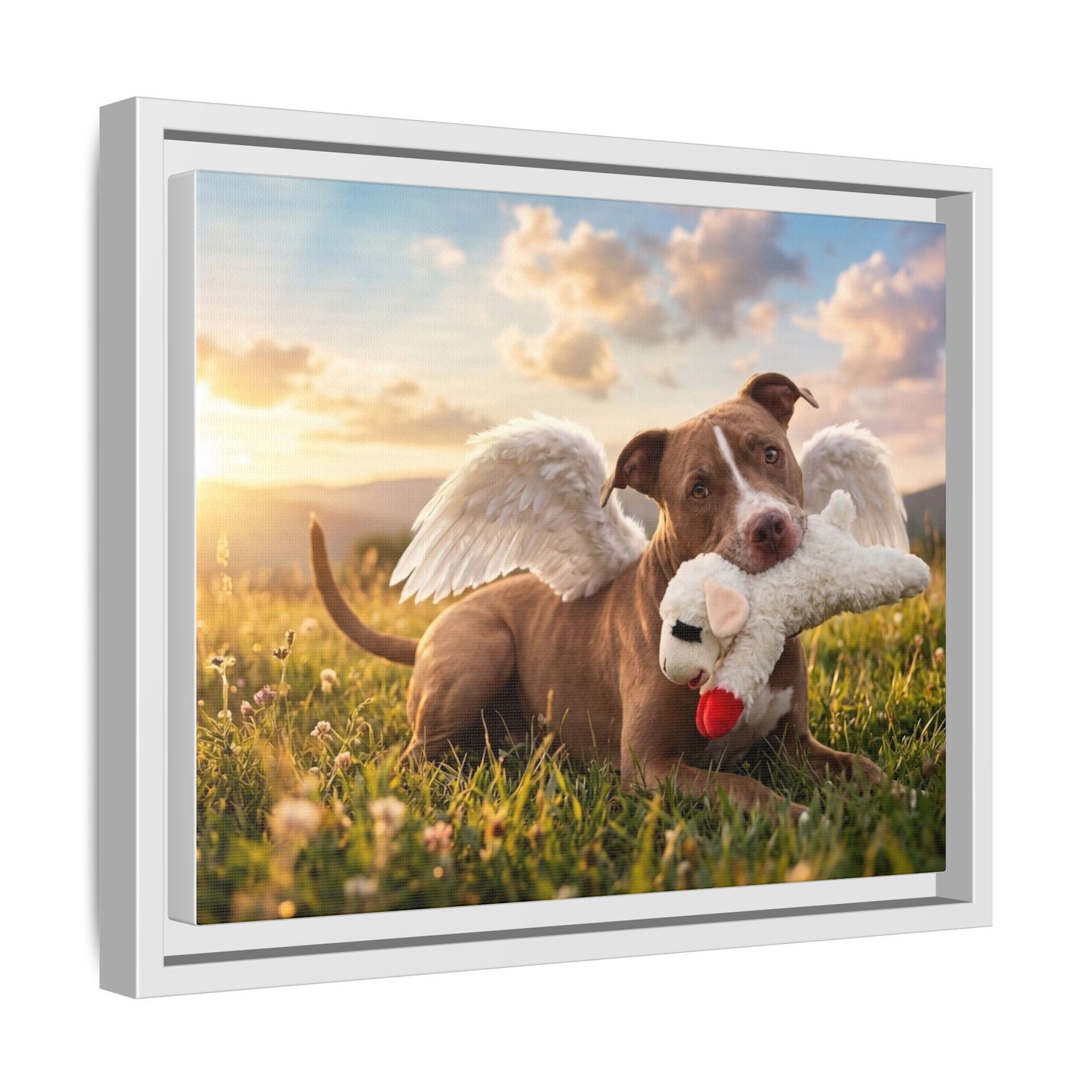 Memorial Pet Photo Canvas — Custom Framed Dog Tribute