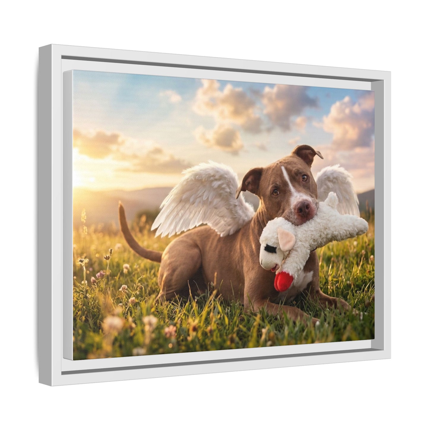 Memorial Pet Photo Canvas — Custom Framed Dog Tribute