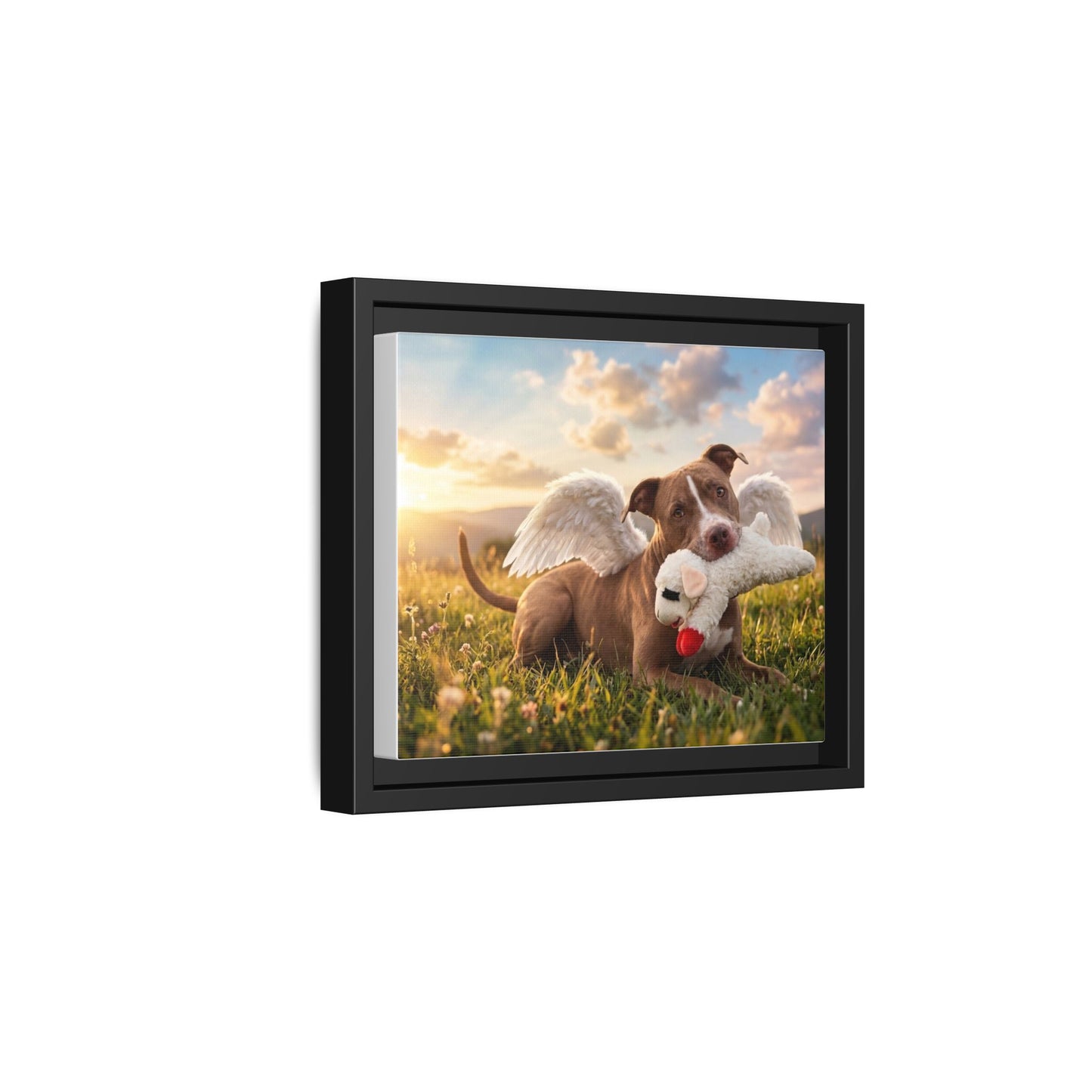 Memorial Pet Photo Canvas — Custom Framed Dog Tribute