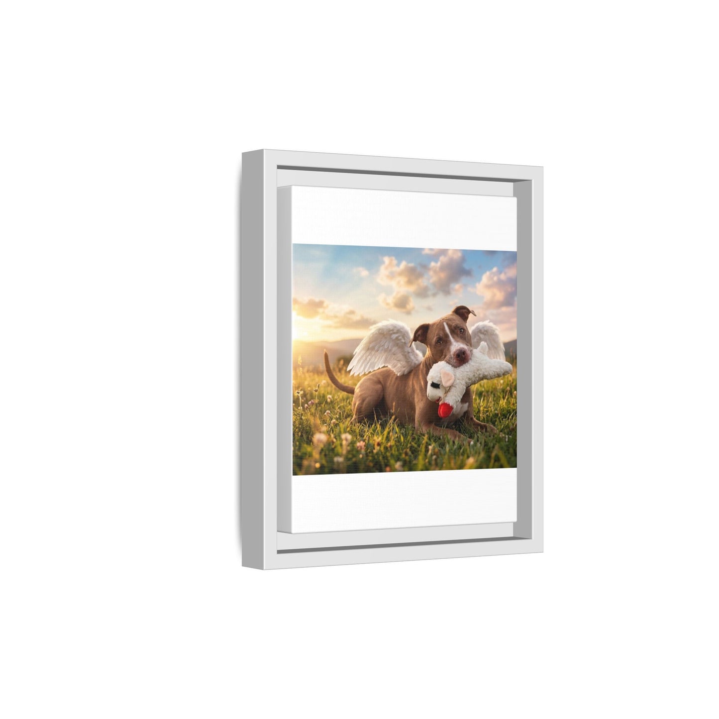 Memorial Pet Photo Canvas — Custom Framed Dog Tribute