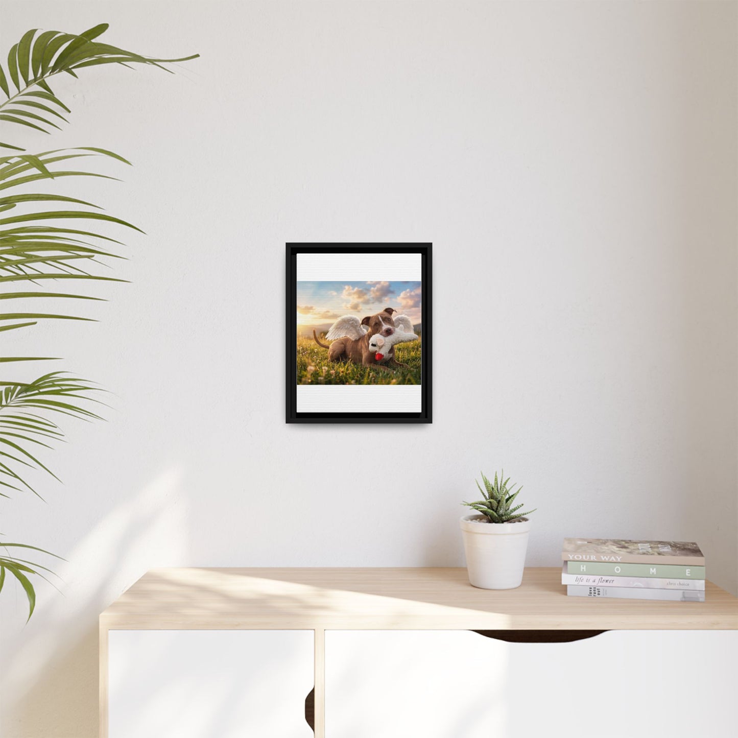 Memorial Pet Photo Canvas — Custom Framed Dog Tribute