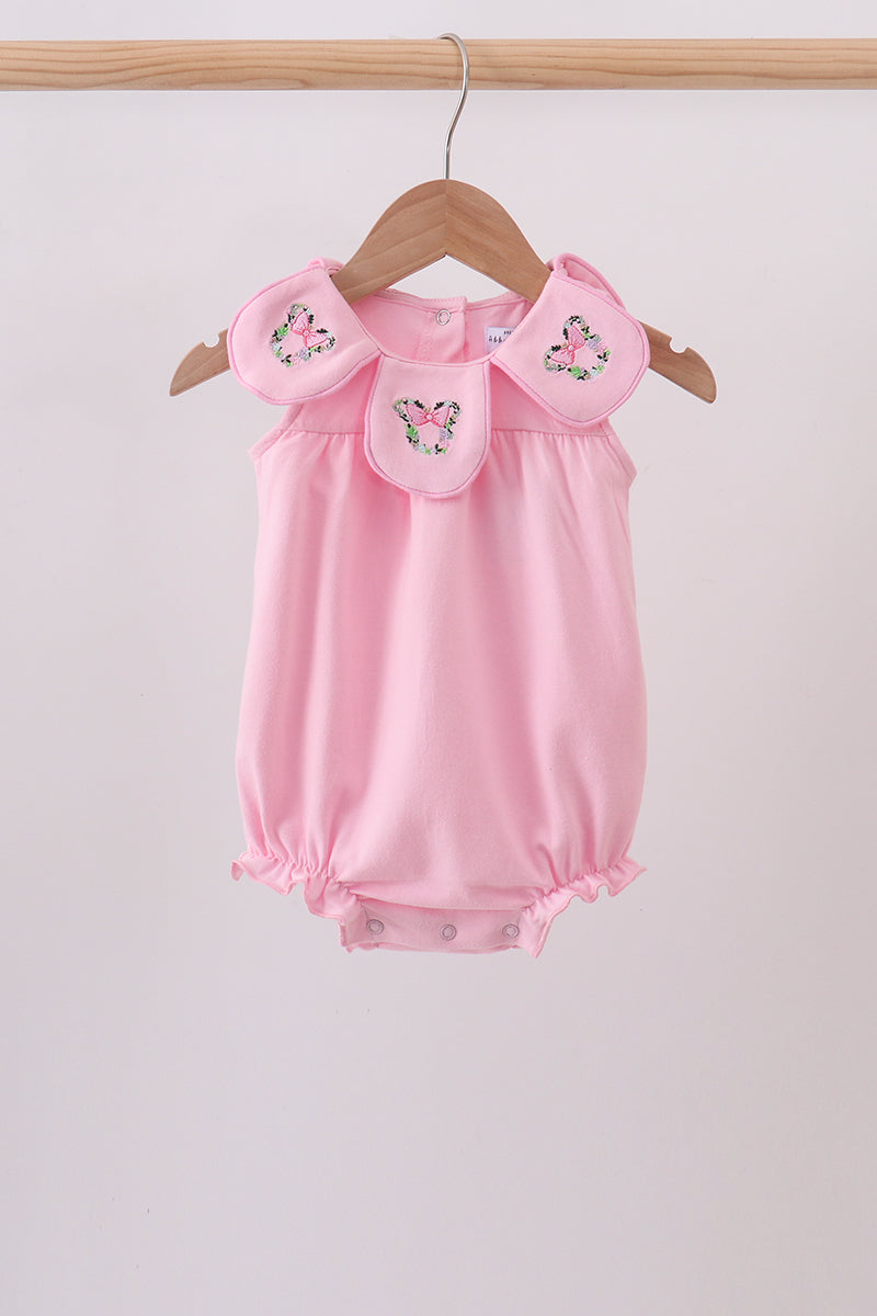 Pink Floral character Embroidery Bubble