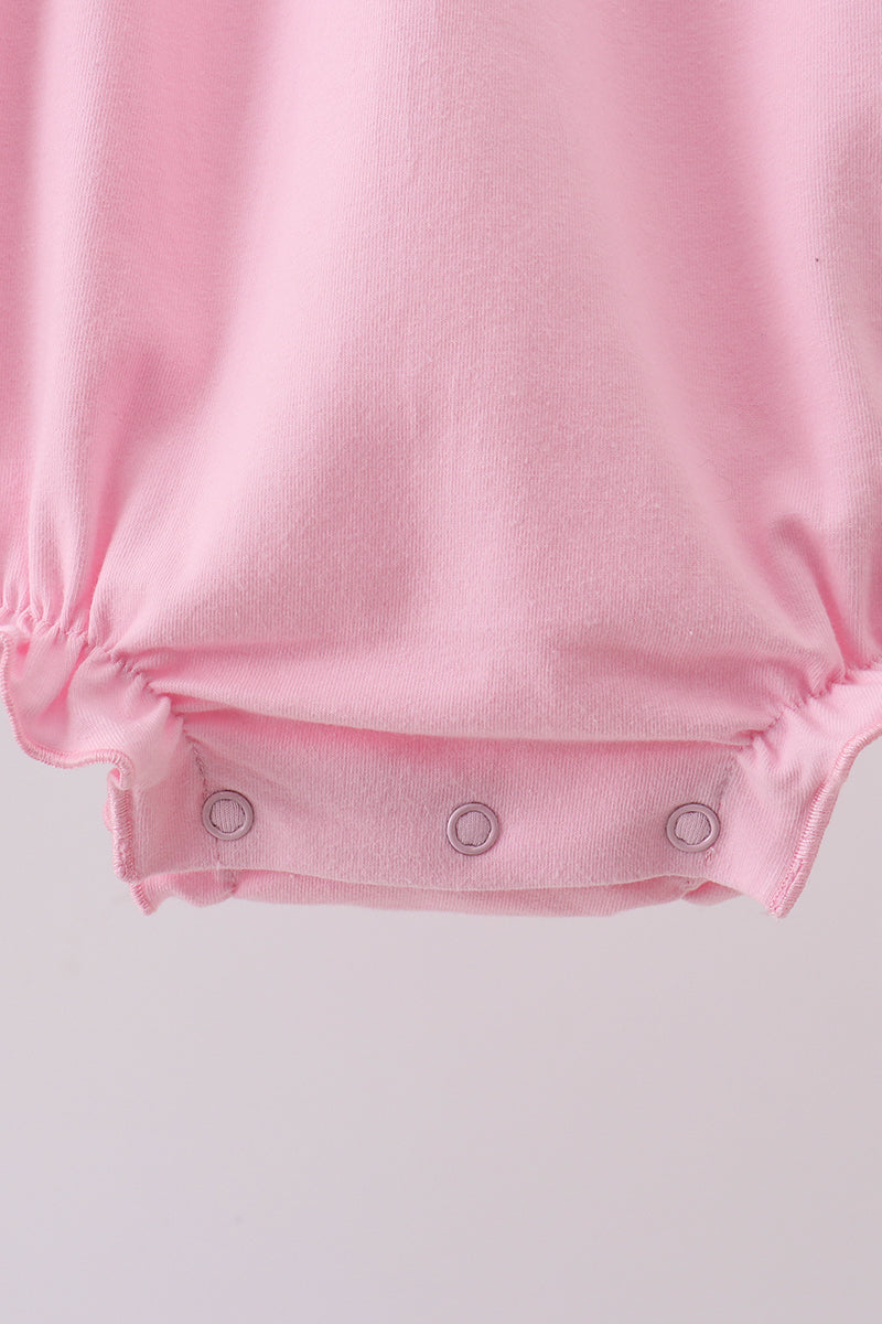Pink Floral character Embroidery Bubble