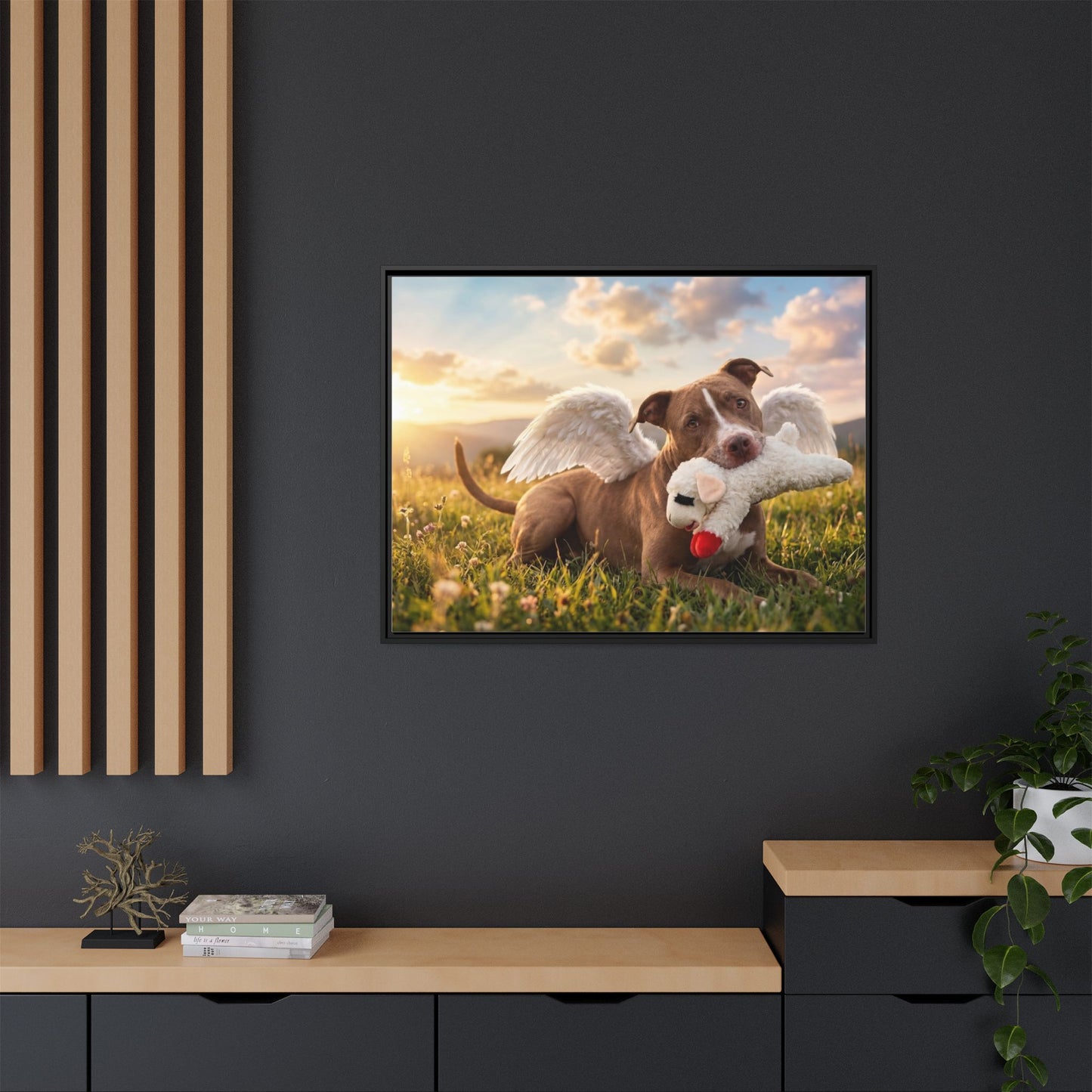 Memorial Pet Photo Canvas — Custom Framed Dog Tribute