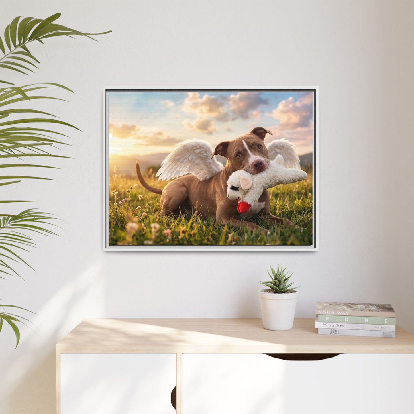 Memorial Pet Photo Canvas — Custom Framed Dog Tribute