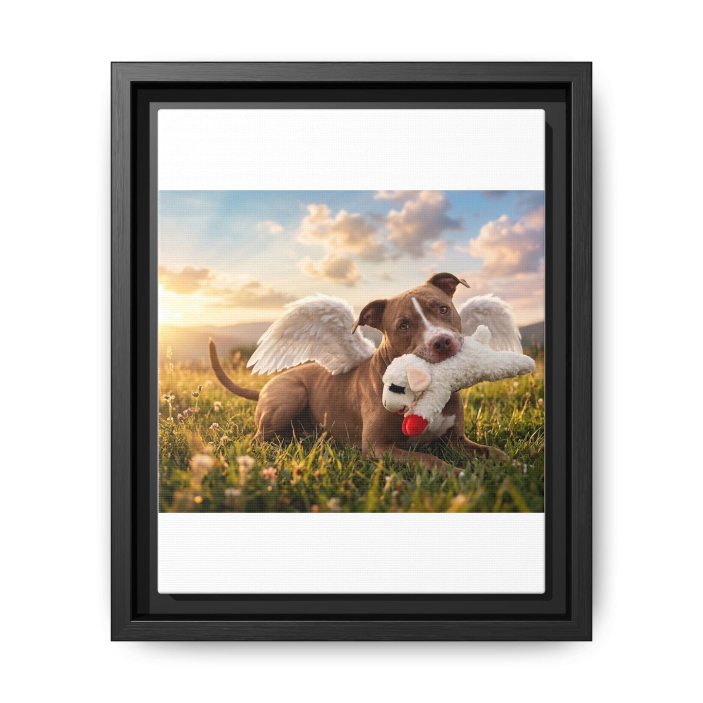 Memorial Pet Photo Canvas — Custom Framed Dog Tribute