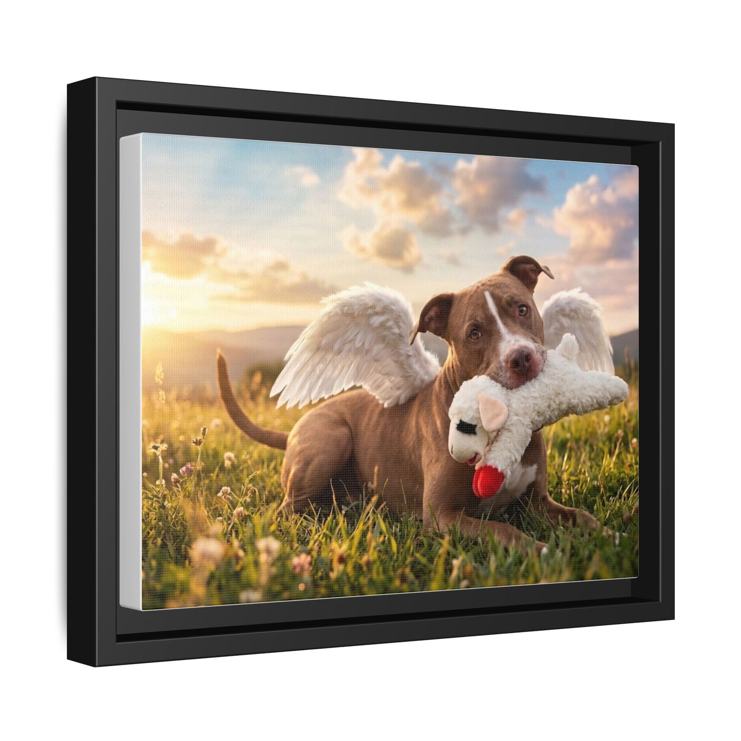Memorial Pet Photo Canvas — Custom Framed Dog Tribute
