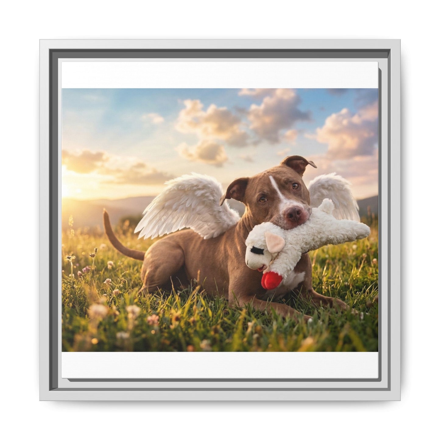 Memorial Pet Photo Canvas — Custom Framed Dog Tribute