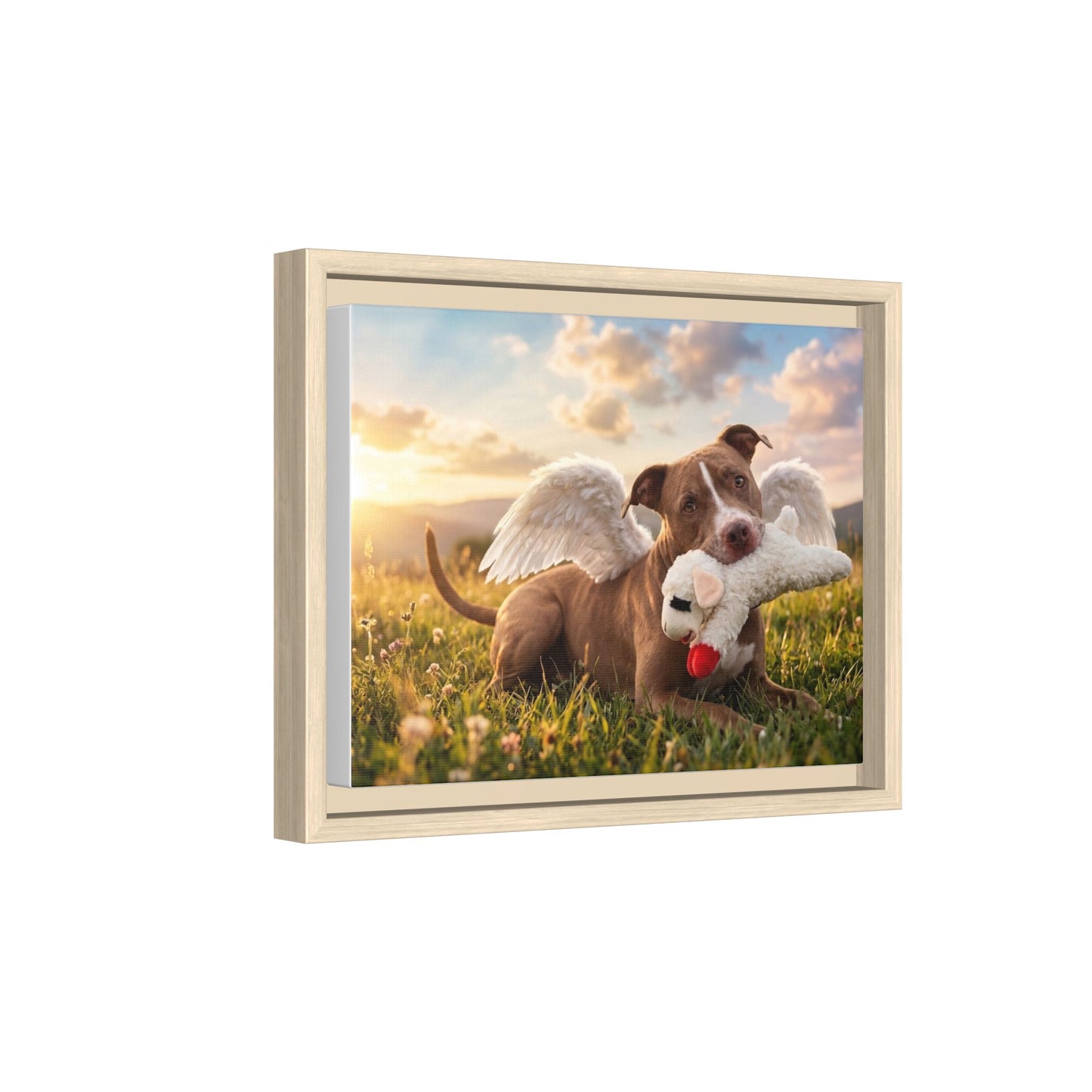 Memorial Pet Photo Canvas — Custom Framed Dog Tribute