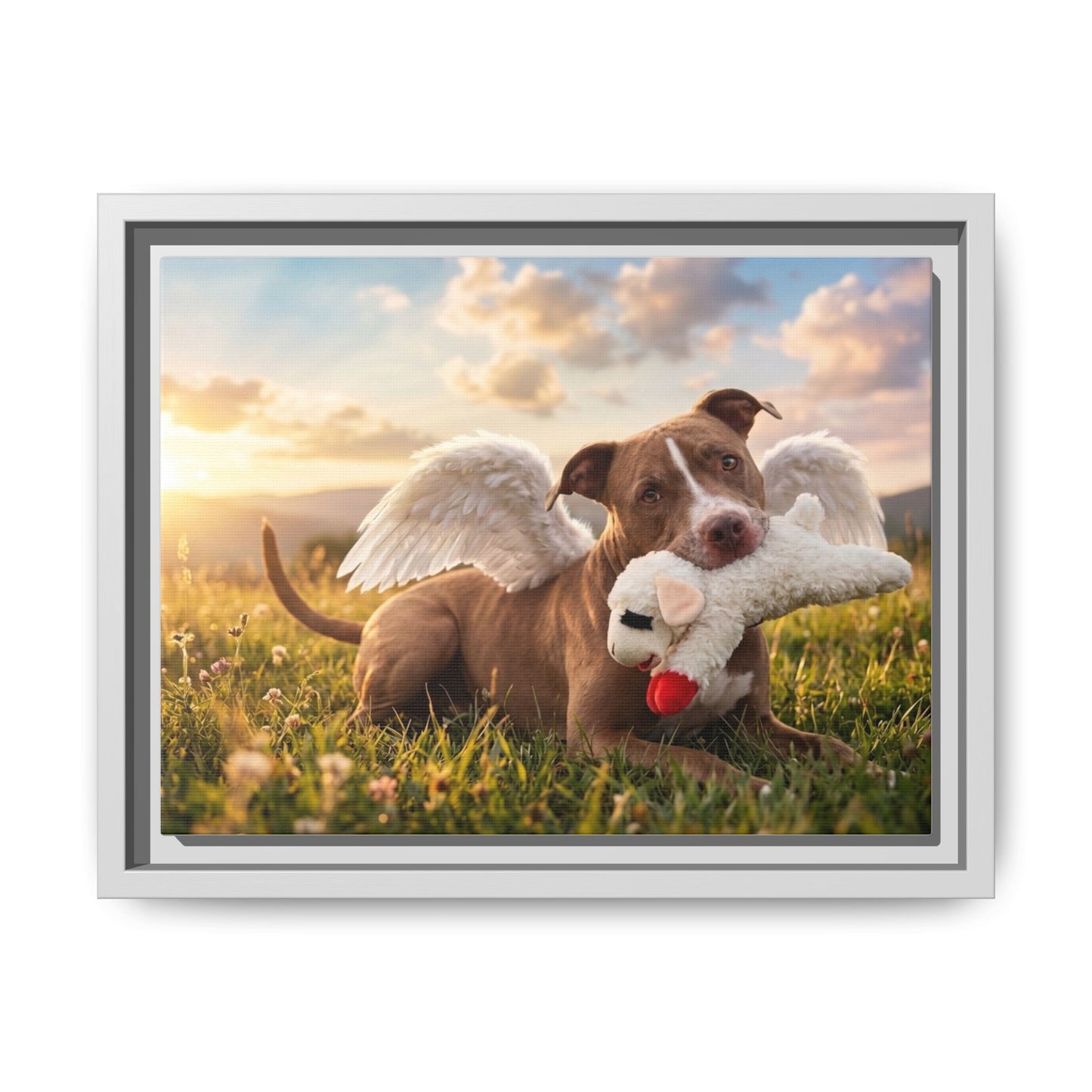 Memorial Pet Photo Canvas — Custom Framed Dog Tribute