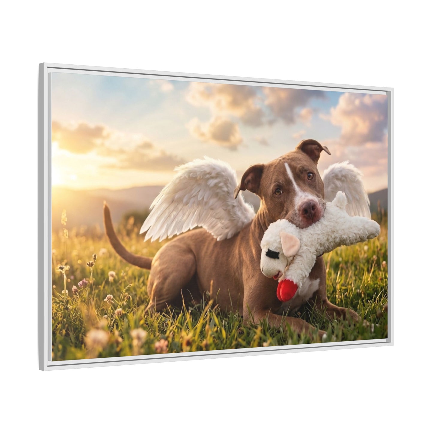 Memorial Pet Photo Canvas — Custom Framed Dog Tribute