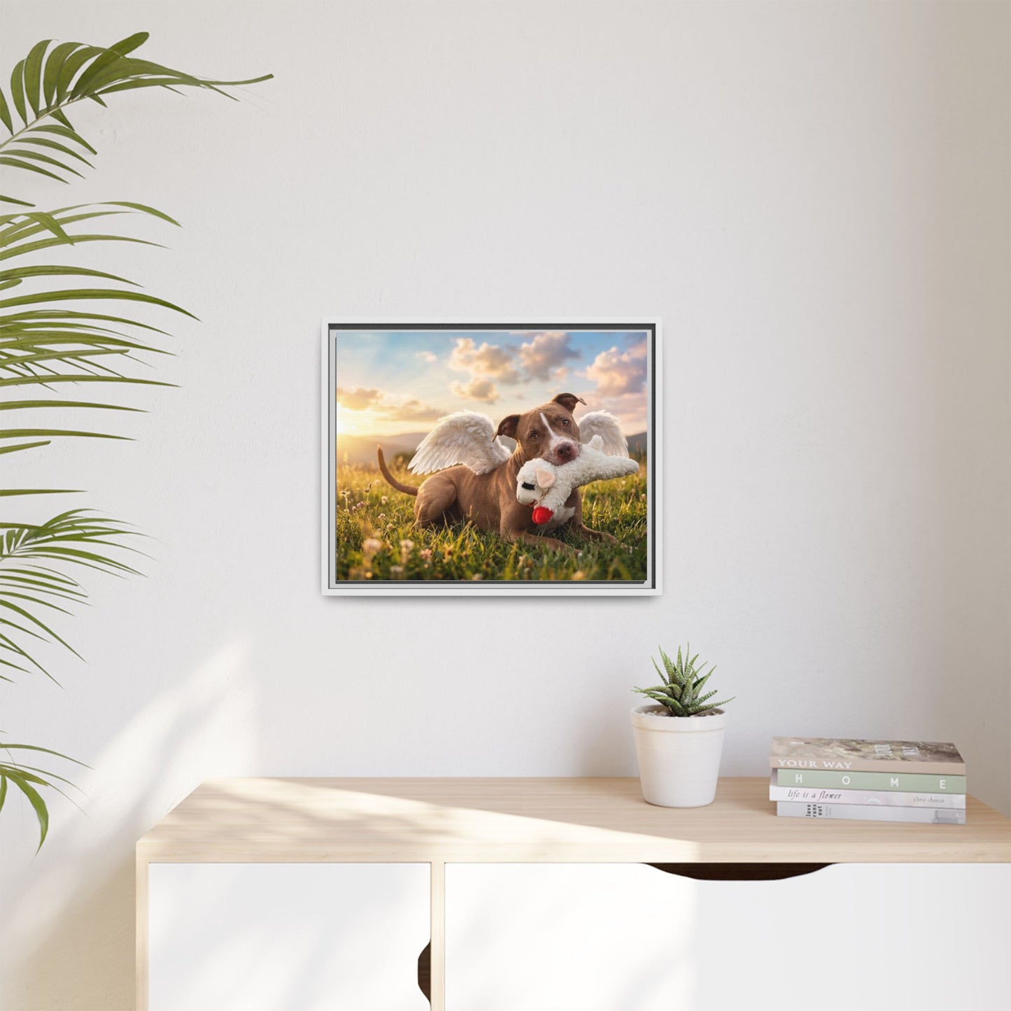 Memorial Pet Photo Canvas — Custom Framed Dog Tribute