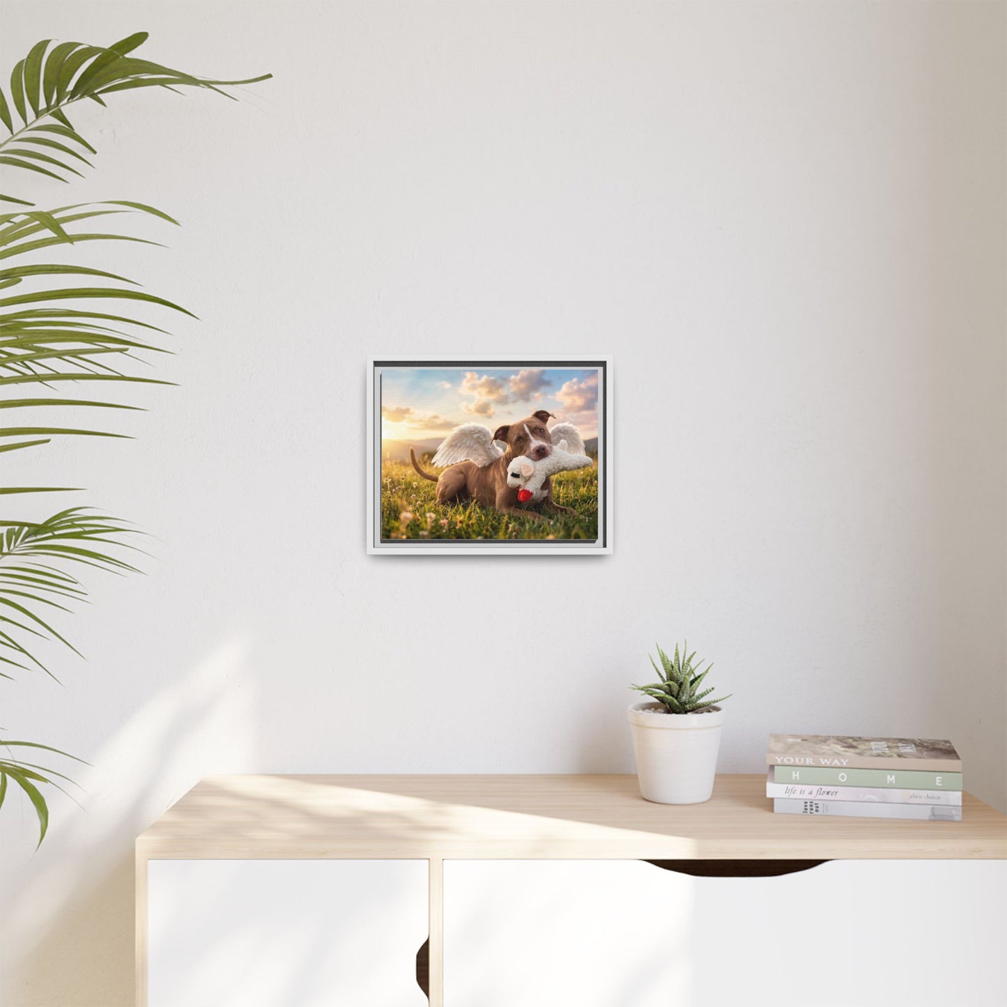 Memorial Pet Photo Canvas — Custom Framed Dog Tribute