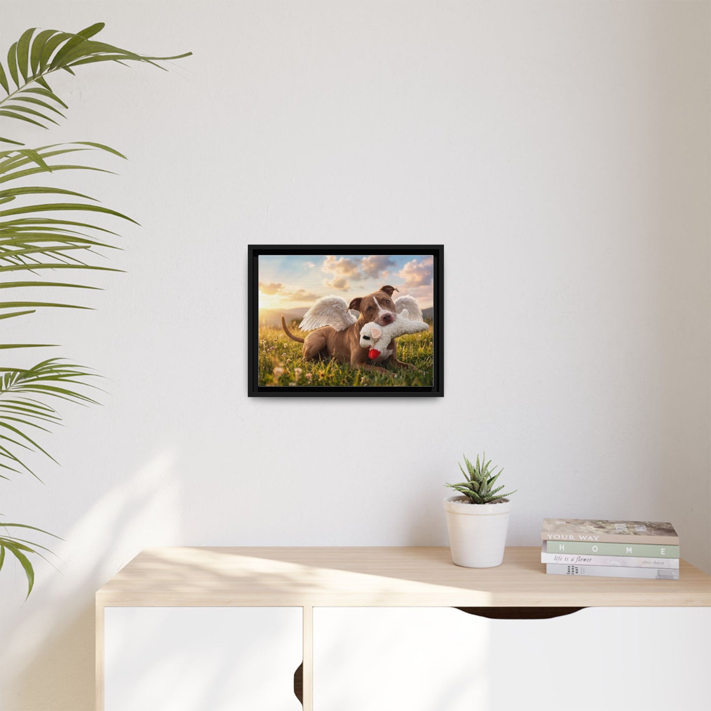 Memorial Pet Photo Canvas — Custom Framed Dog Tribute