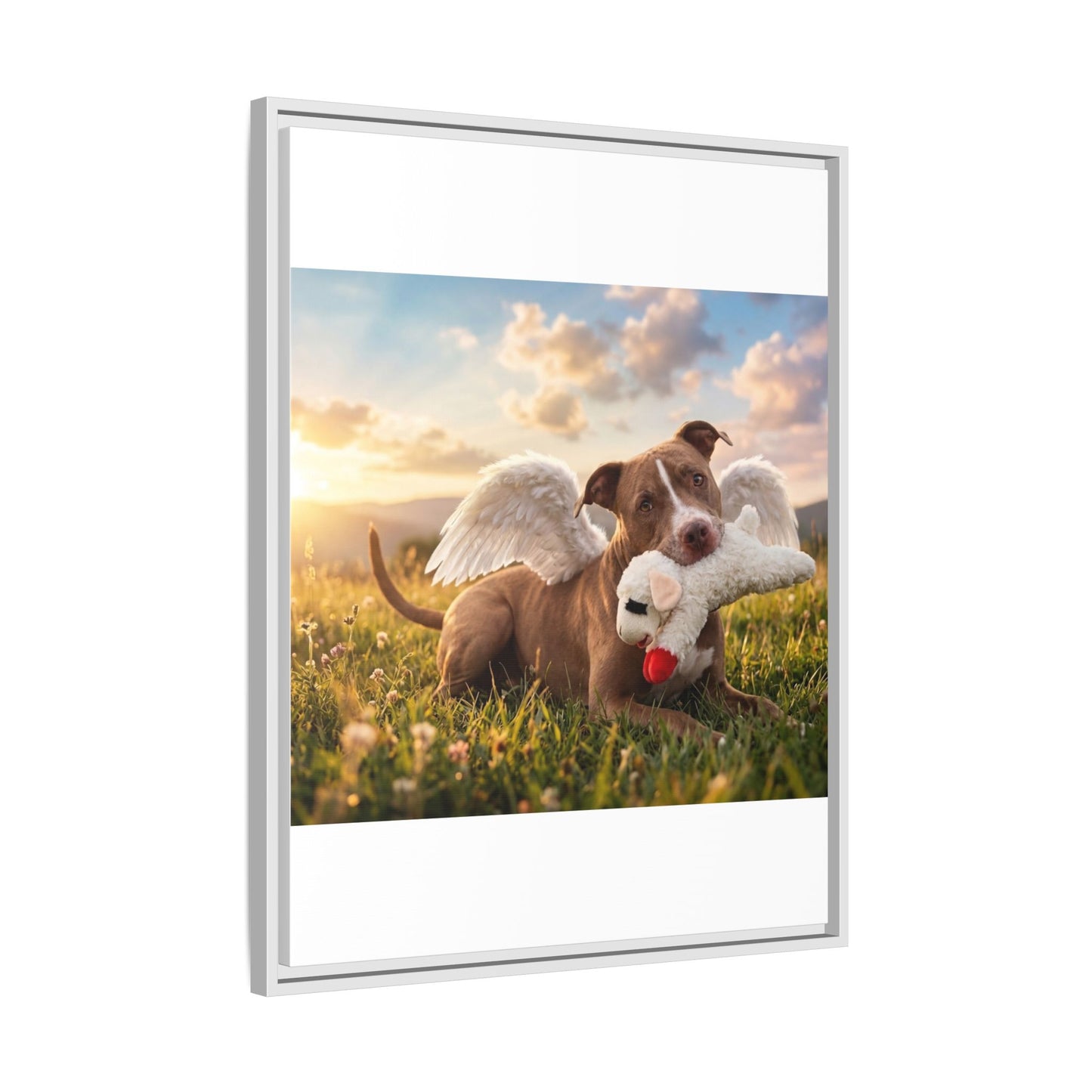 Memorial Pet Photo Canvas — Custom Framed Dog Tribute