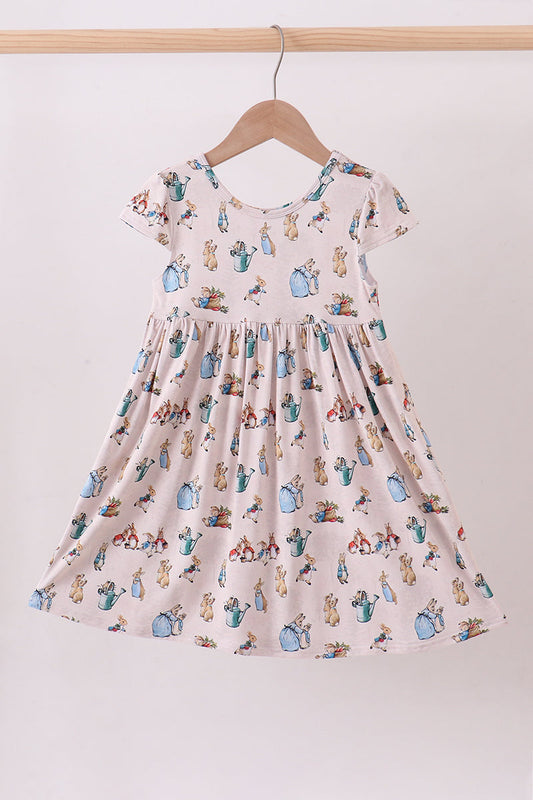 Brown bunny bamboo dress