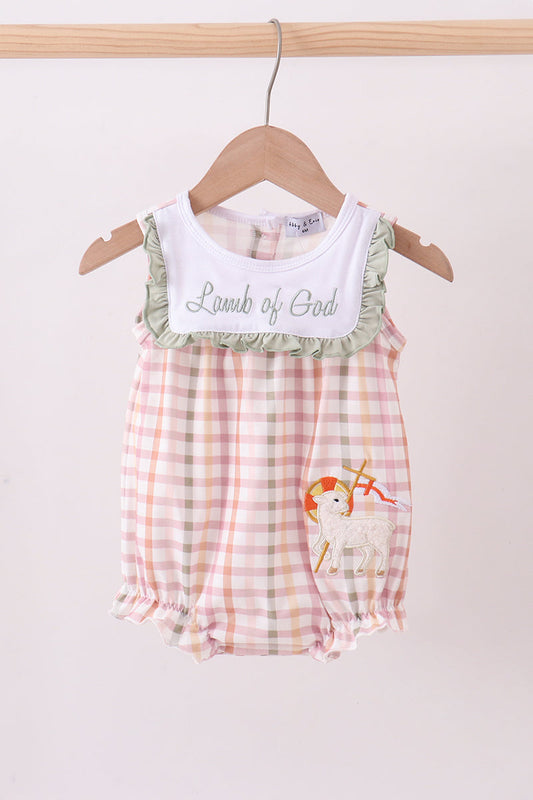 Lawb of god applique plaid bubble
