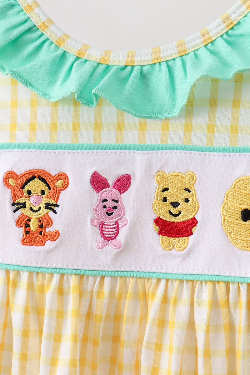 Mustard Honey Bear Embroidered Set