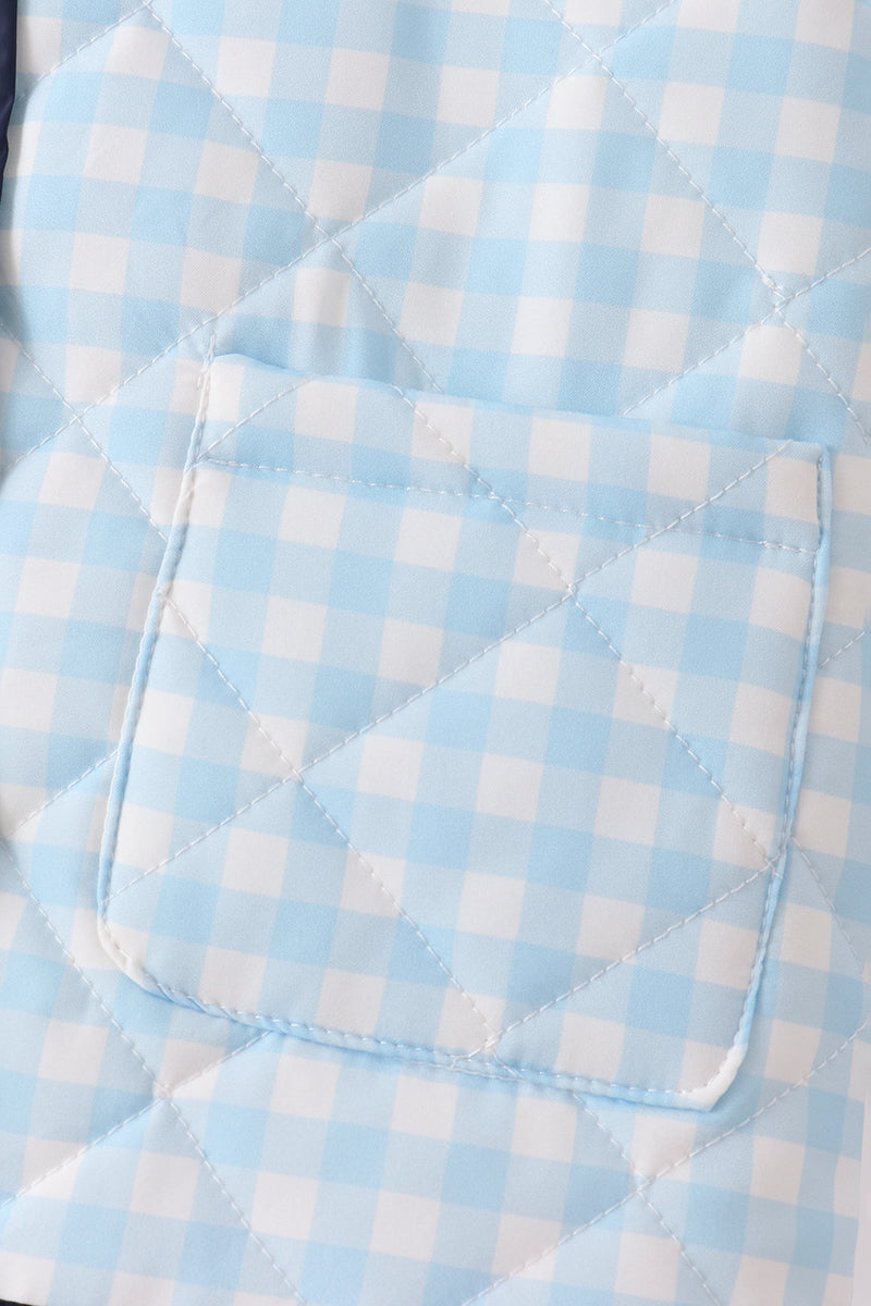 Blue gingham jacket