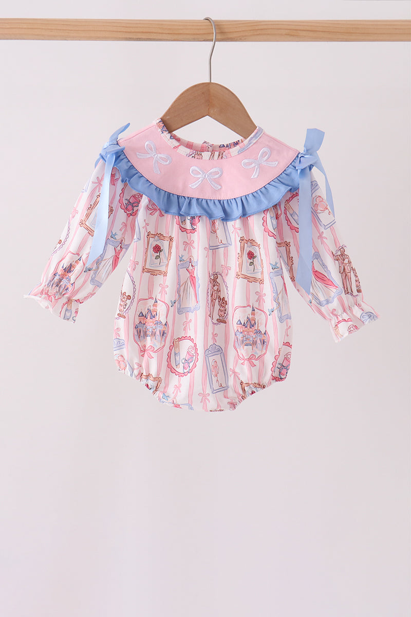 Pink Character Bow Embroidery Bubble