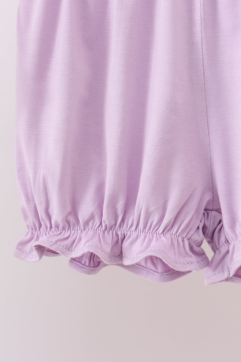 Purple character print bamboo bloomer set